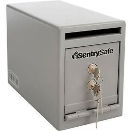 MASTER LOCK SentrySafe Under Counter Drop Slot Safe UC-025K - 6"W x 12-5/16"D x 8-1/2"H, Gray UC025K